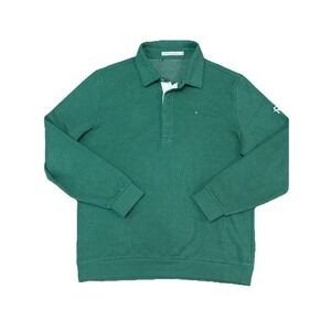 Criquet‎ Men's Green XL Terry Fleece Collared Sweatshirt 'RC1917'